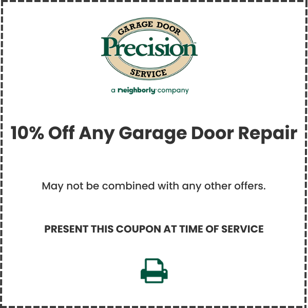 10% Off Any Garage Door Repair Coupon
